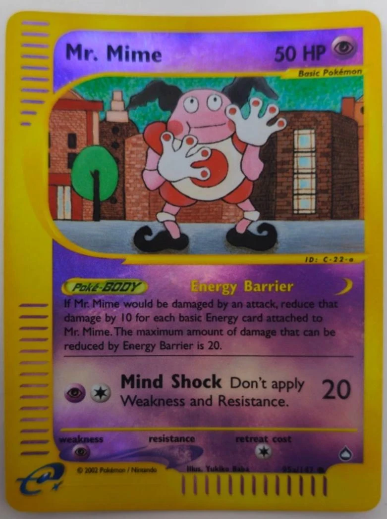 Mr Mime Reverse Holo 95a
