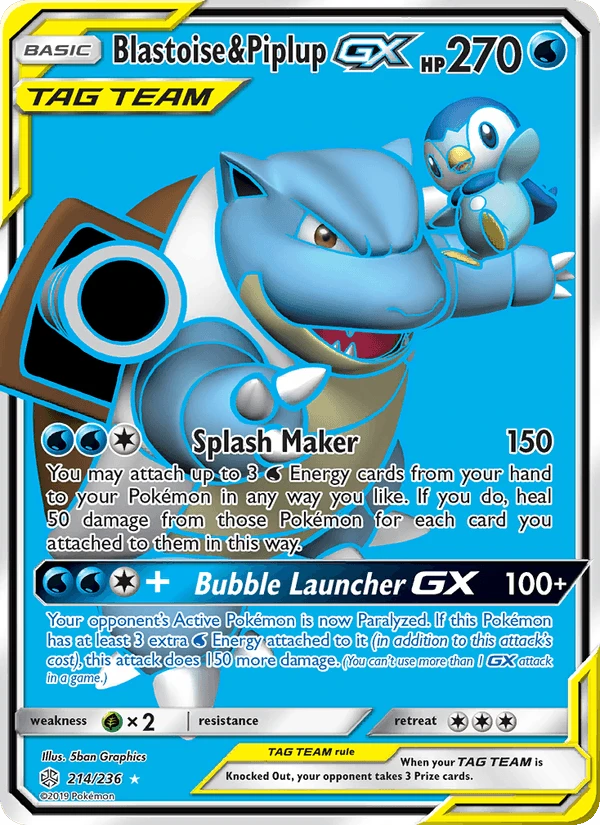 Blastoise & Piplup Gx #214