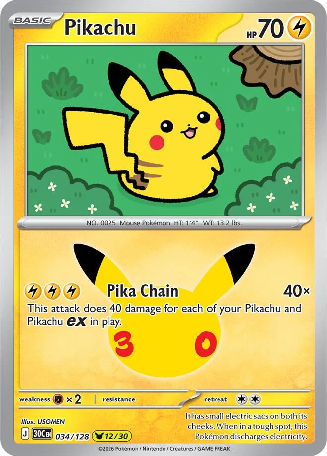 Pikachu Holo #34