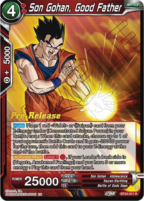 Son Gohan, Good Father [Pre-Release] #BT24-011