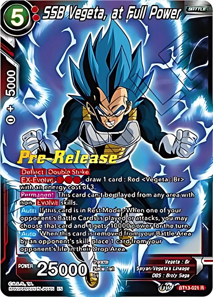 SSB Vegeta, at Full Power [Pre-Release] #BT13-021