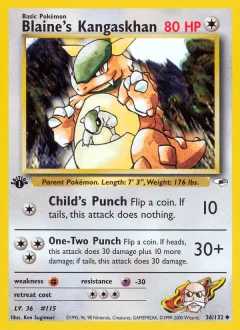 Blaine's Kangaskhan 1st Edition