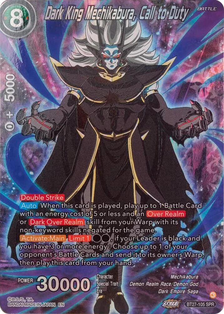 Dark King Mechikabura, Call to Duty [SPR] #BT27-105