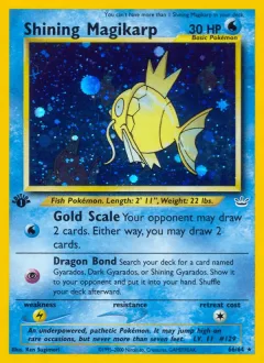 Shining Magikarp 1st Edition Double Holo Error