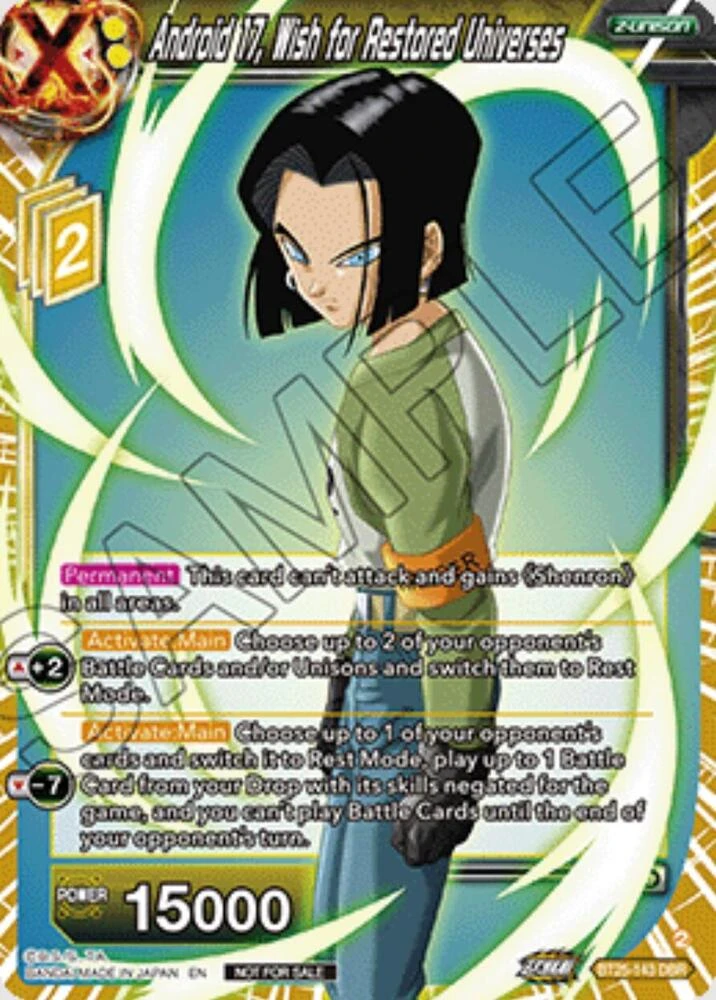Android 17, Wish for Restored Universes [Ultra-Bout Series Tournament Pack Vol.1] #BT25-143