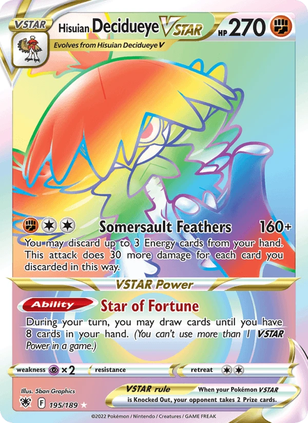 Hisuian Decidueye Vstar #195