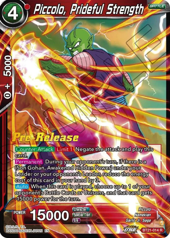 Piccolo, Prideful Strength [Pre-Release] #BT21-014