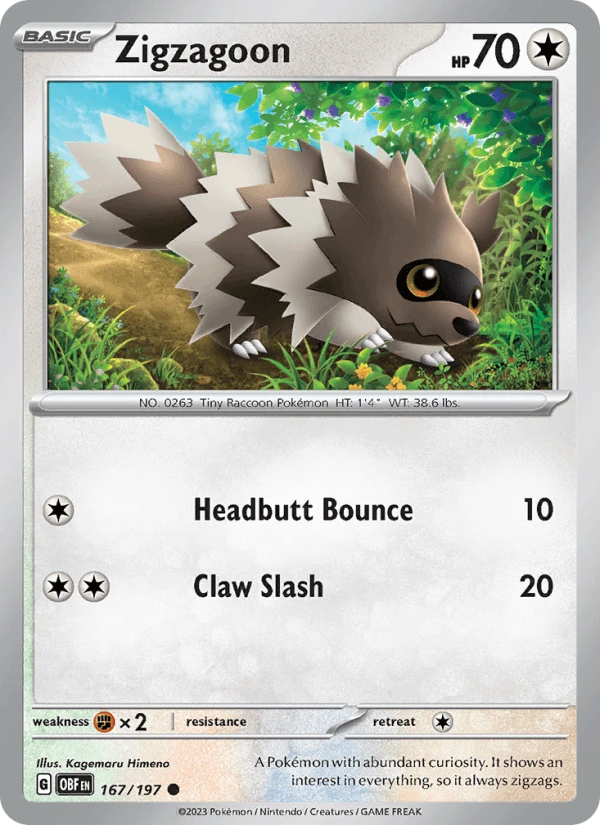 Zigzagoon Reverse Holo #167