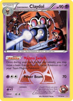 Team Magma's Claydol Reverse Holo