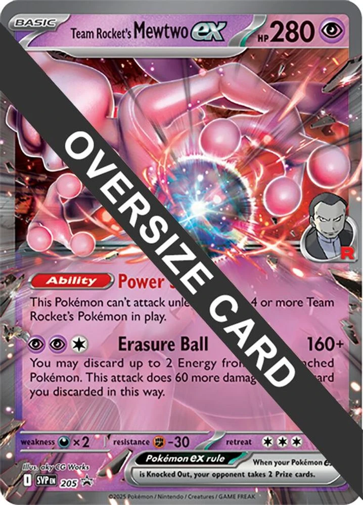 Team Rocket's Mewtwo Ex Jumbo #205