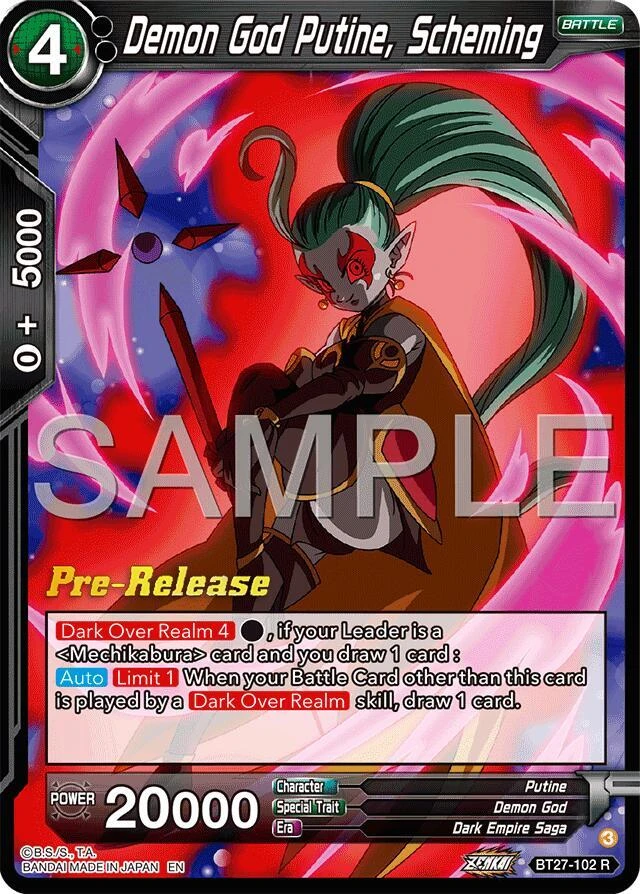 Demon God Putine, Scheming [Pre-Release] #BT27-102