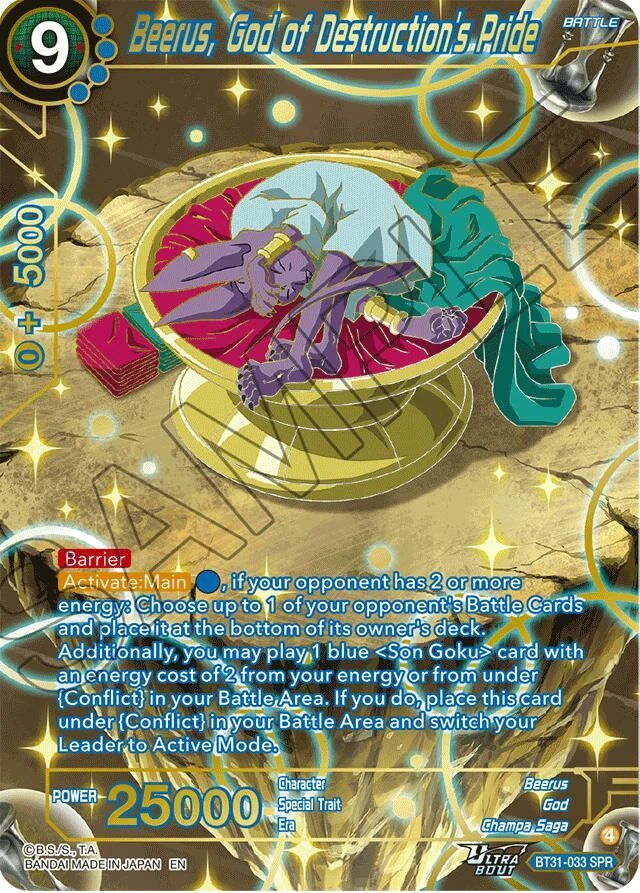 Beerus, God of Destruction's Pride [SPR] #BT31-033
