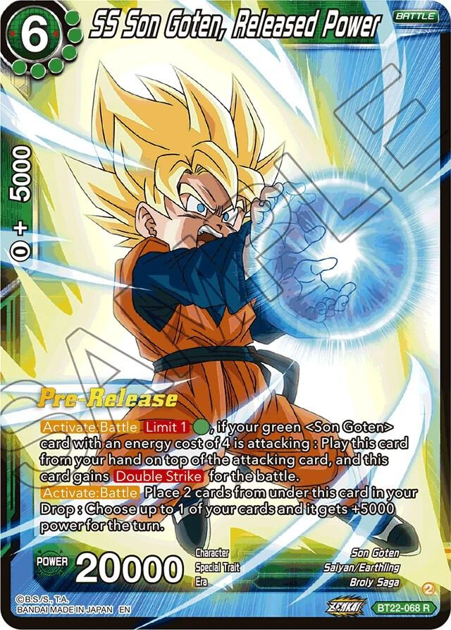 SS Son Goten, Released Power [Pre-Release] #BT22-068
