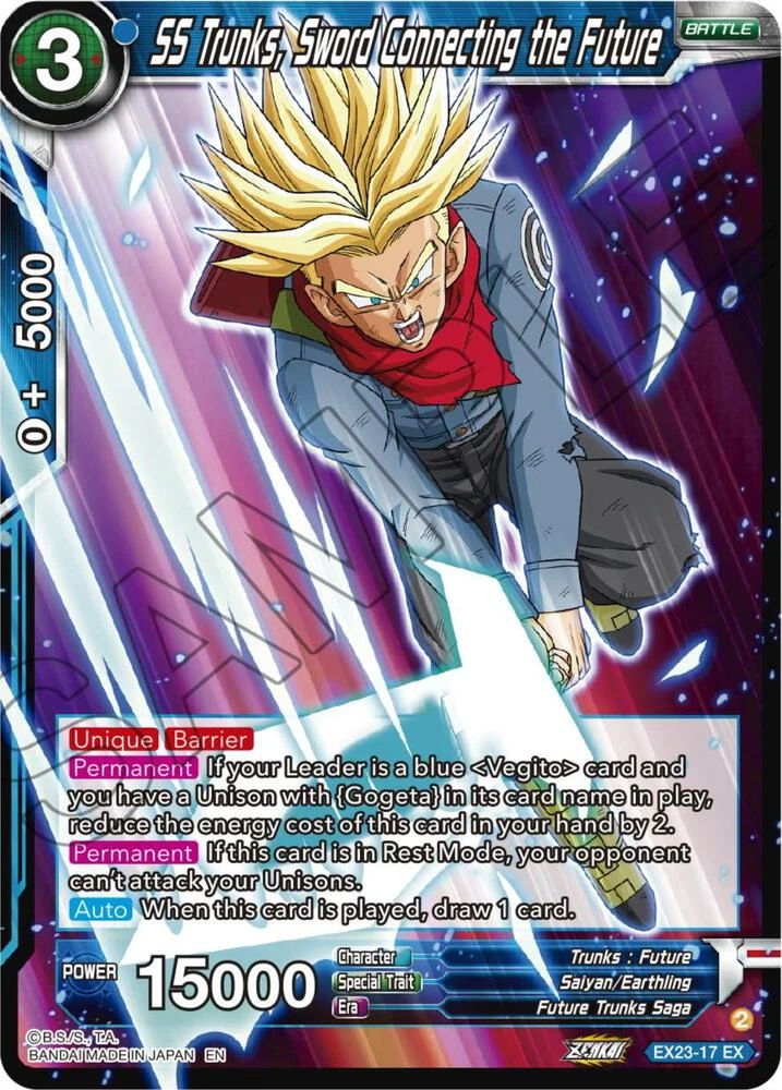 SS Trunks, Sword Connecting the Future #EX23-17