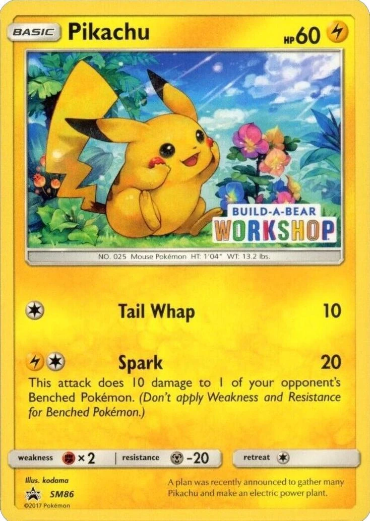 Pikachu Build A Bear Sm86 · SM Black Star Promos