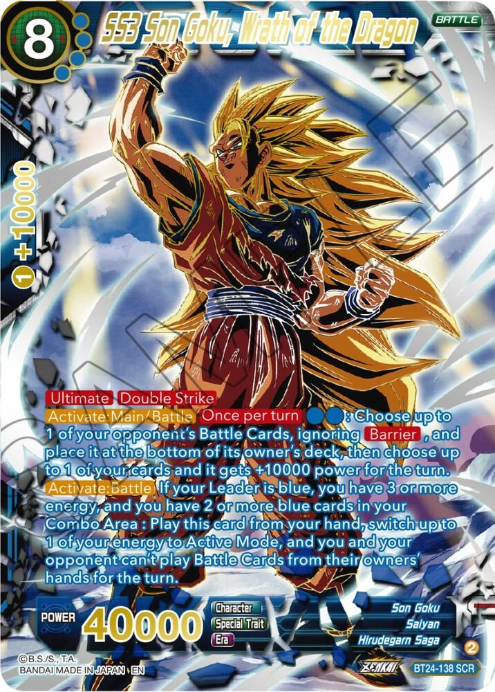 SS3 Son Goku, Wrath of the Dragon [Collector Booster Gold] #BT24-138