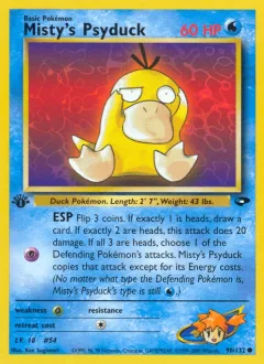 Misty's Psyduck 1st Edition
