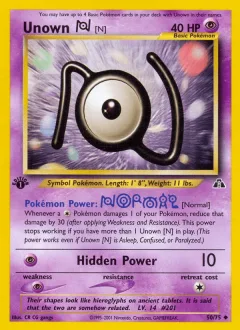 Unown N 1st Edition