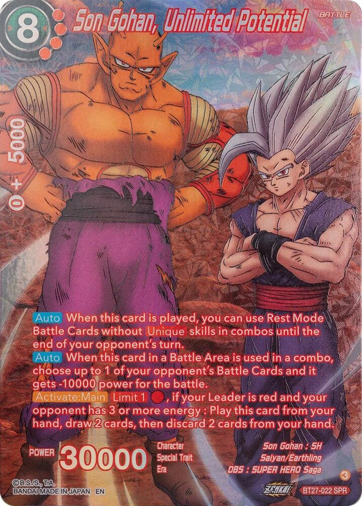 Son Gohan, Unlimited Potential [SPR] #BT27-022