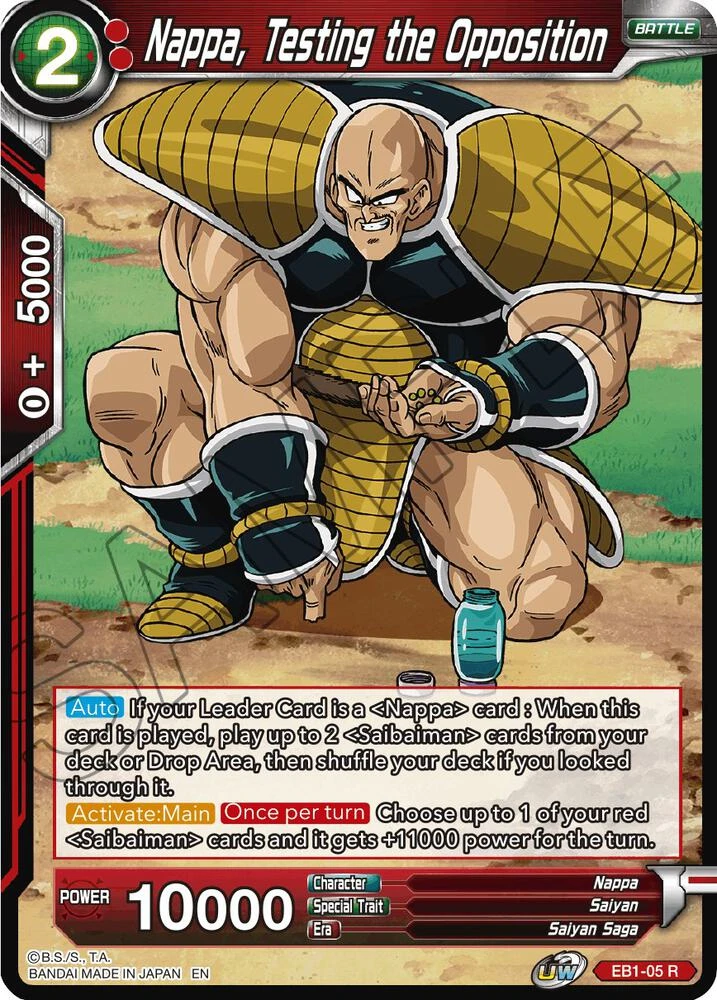 Nappa, Testing the Opposition #EB1-05