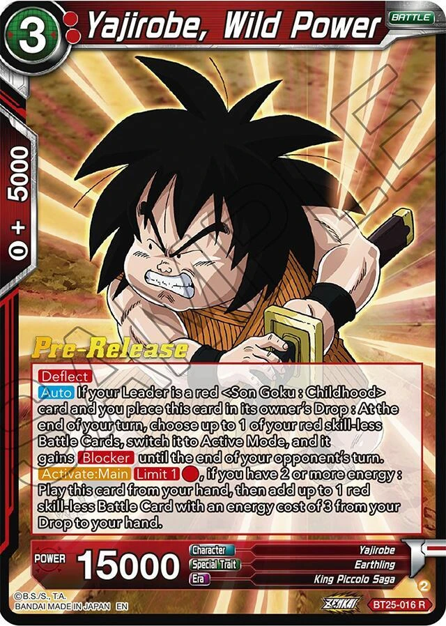 Yajirobe, Wild Power [Pre-Release] #BT25-016