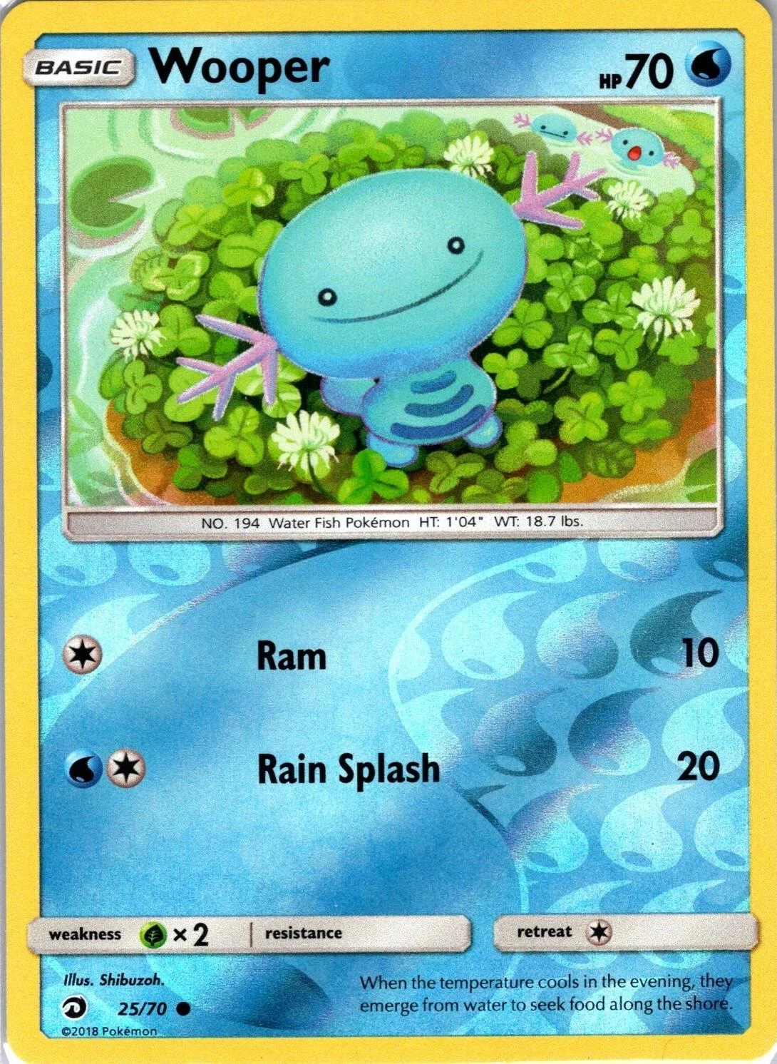 Wooper Reverse Holo #25