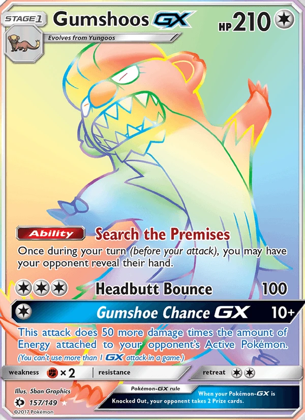 Gumshoos Gx Secret Rare #157