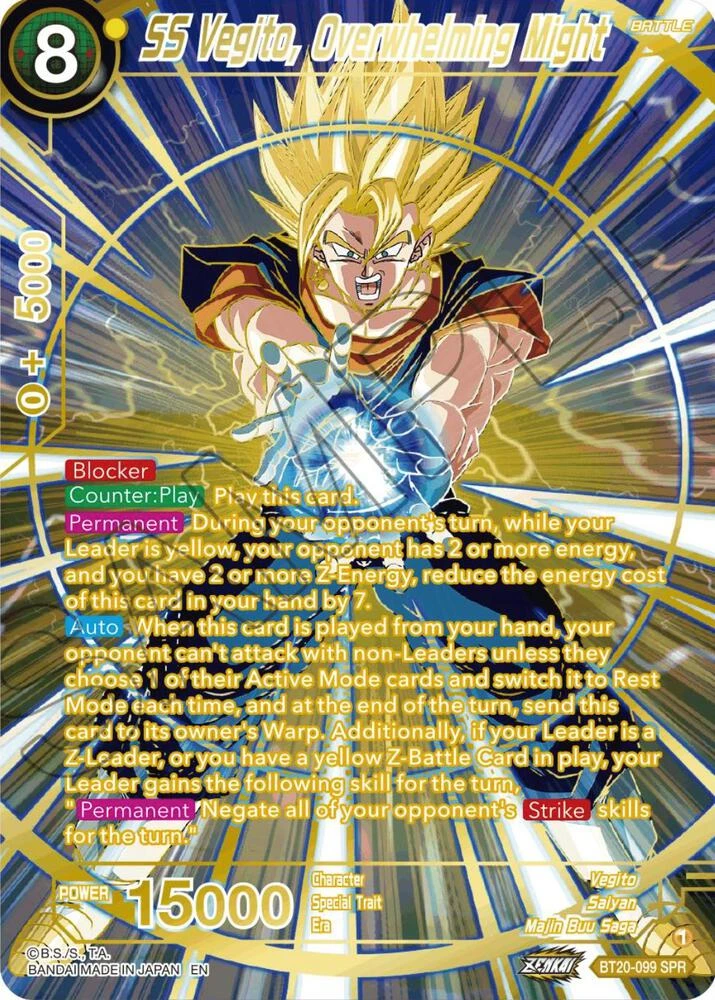 SS Vegito, Overwhelming Might [SPR] #BT20-099