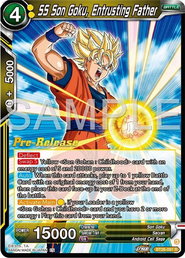 SS Son Goku, Entrusting Father [Pre-Release] #BT26-097