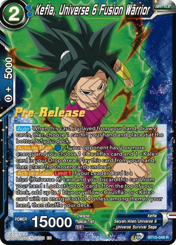 Kefla, Universe 6 Fusion Warrior [Pre-Release] #BT15-048