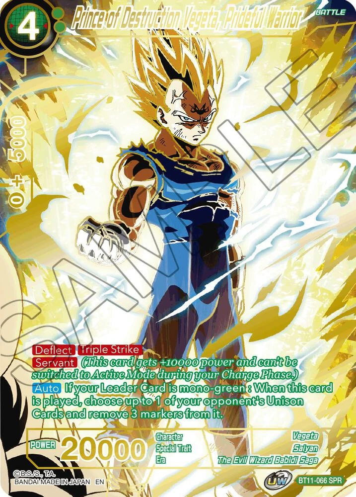 Prince of Destruction Vegeta, Prideful Warrior [SPR] #BT11-066