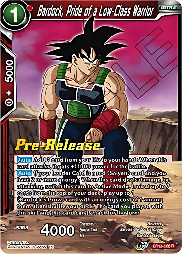 Bardock, Pride of a Low-Class Warrior [Pre-Release] #BT13-005