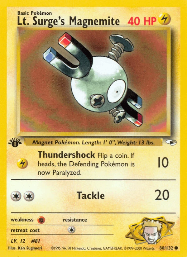 Lt Surge's Magnemite #80
