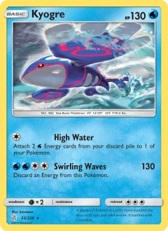 Kyogre Reverse Holo