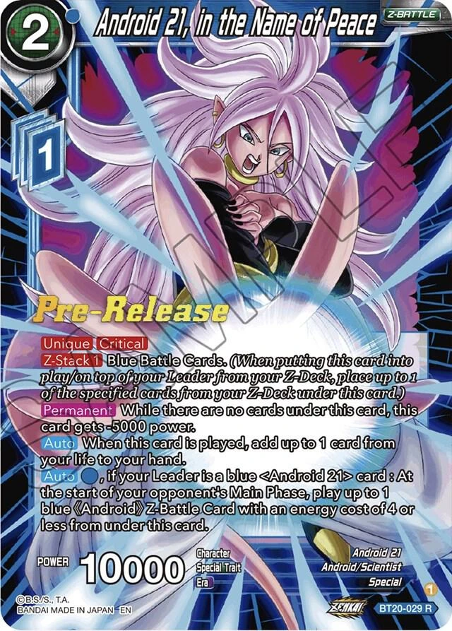 Android 21, in the Name of Peace [Pre-Release] #BT20-029