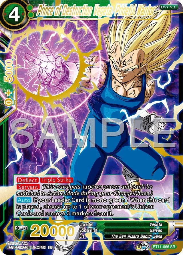 Prince of Destruction Vegeta, Prideful Warrior [Reprint] #BT11-066