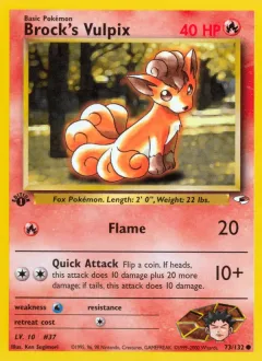 Brock's Vulpix 1st Edition
