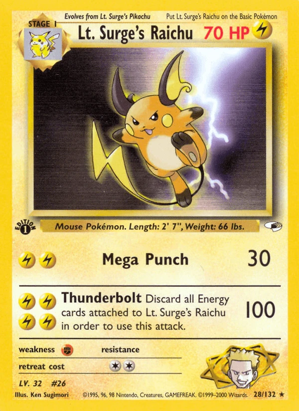 Lt Surge's Raichu #28