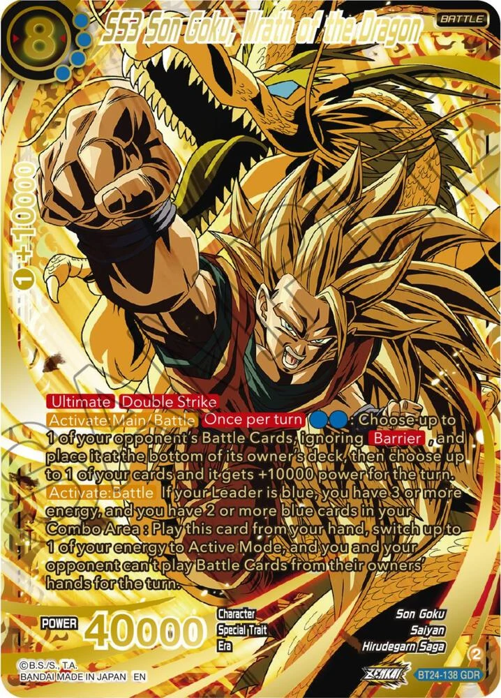 SS3 Son Goku, Wrath of the Dragon [GDR] #BT24-138