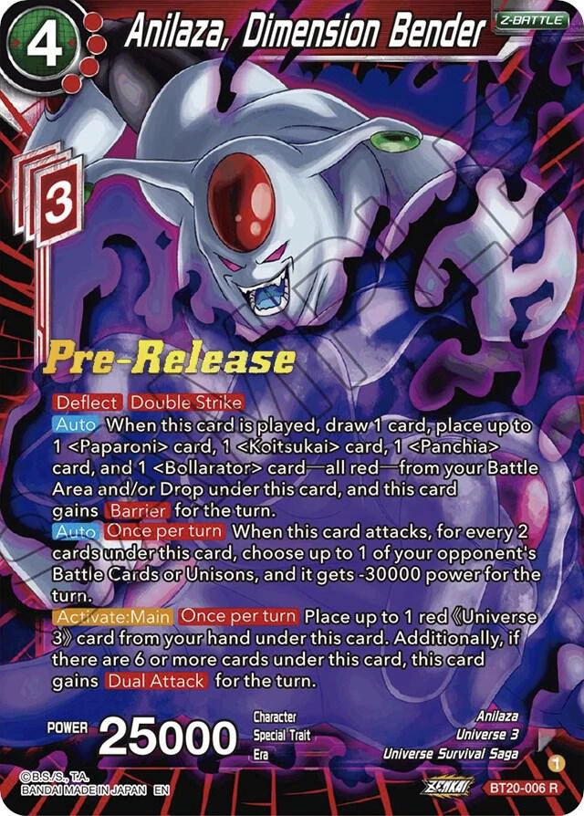 Anilaza, Dimension Bender [Pre-Release] #BT20-006