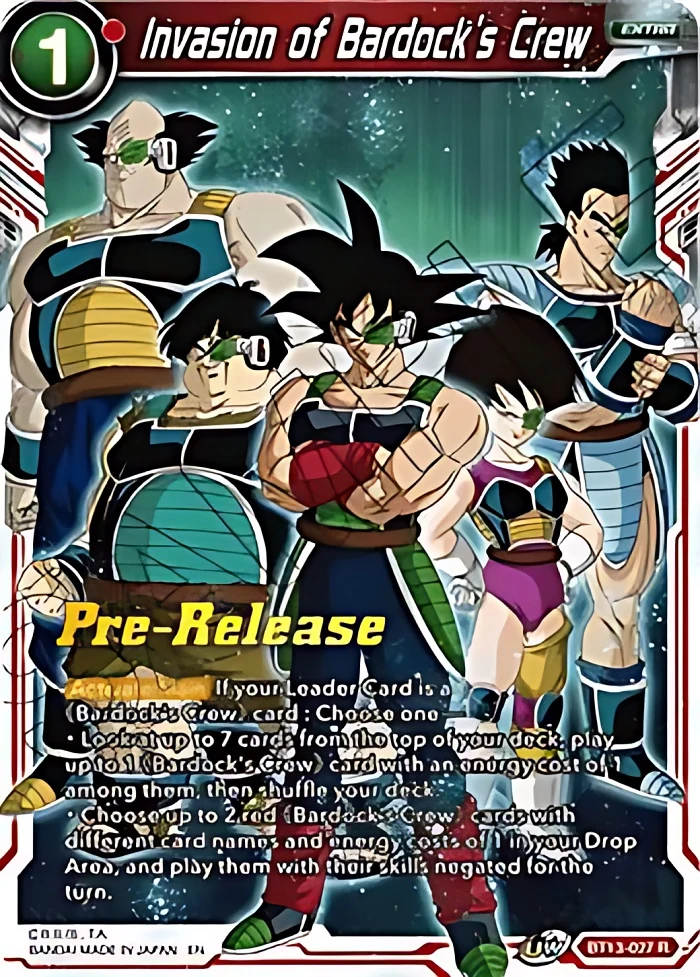 Invasion of Bardock's Crew [Pre-Release] #BT13-027