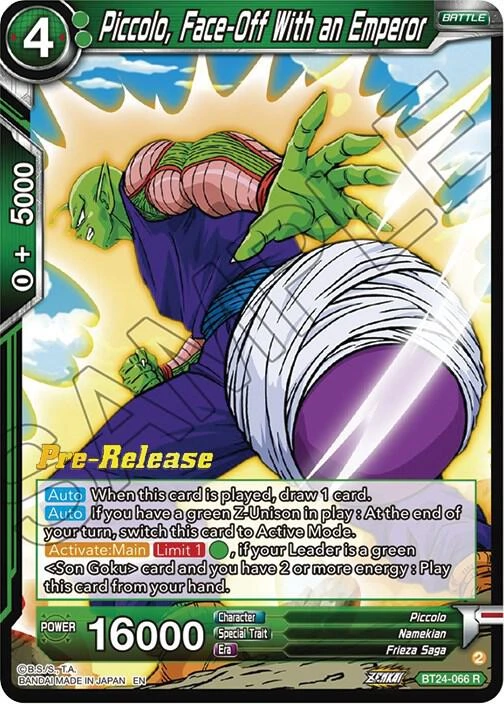 Piccolo, Face-Off With an Emperor [Pre-Release] #BT24-066