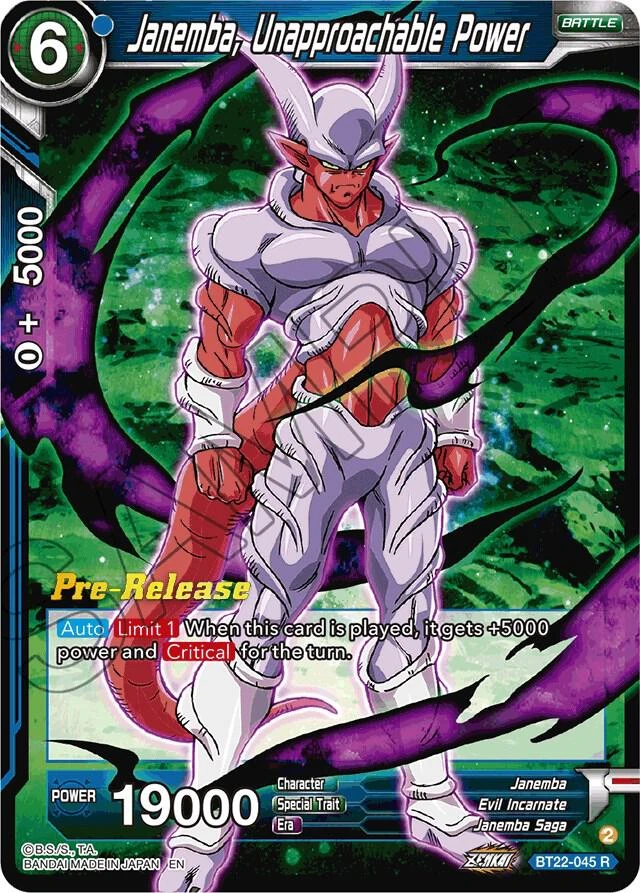 Janemba, Unapproachable Power [Pre-Release] #BT22-045