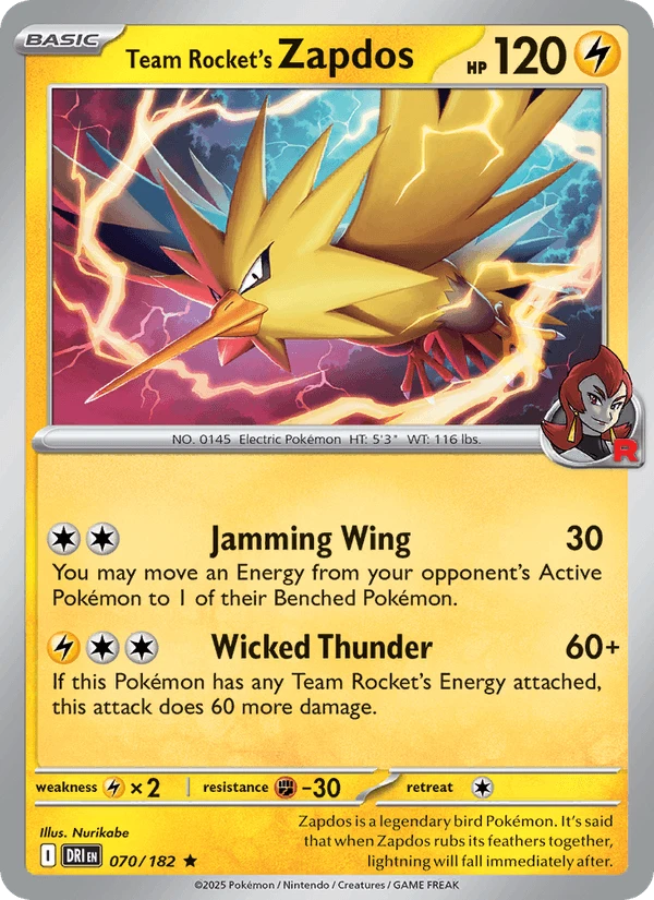 Team Rocket's Zapdos #70
