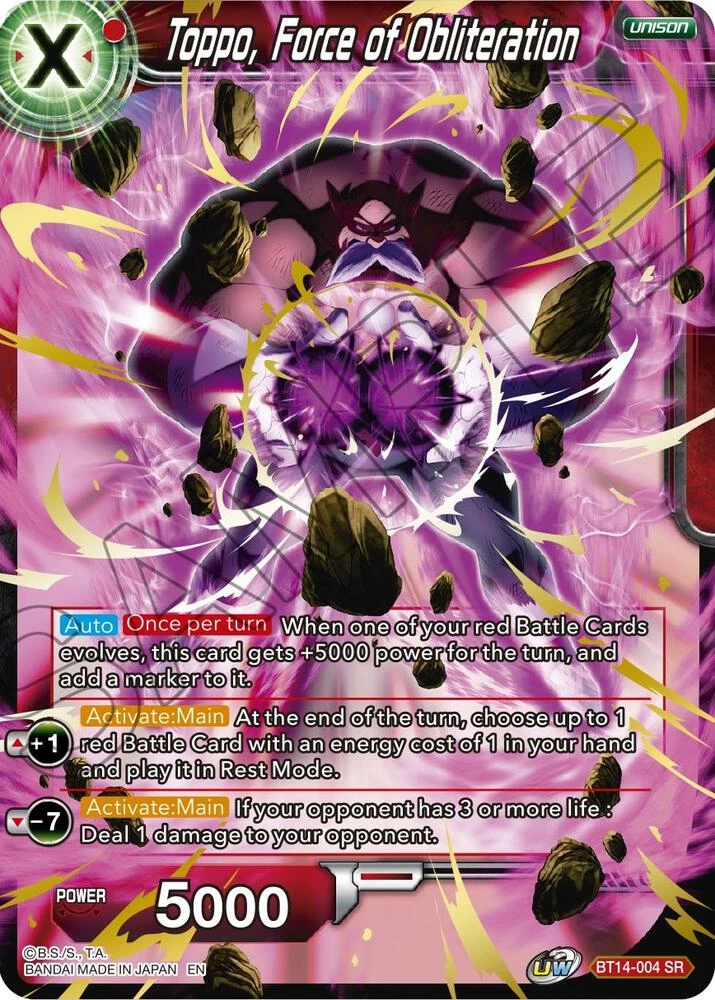 Toppo, Force of Obliteration #BT14-004