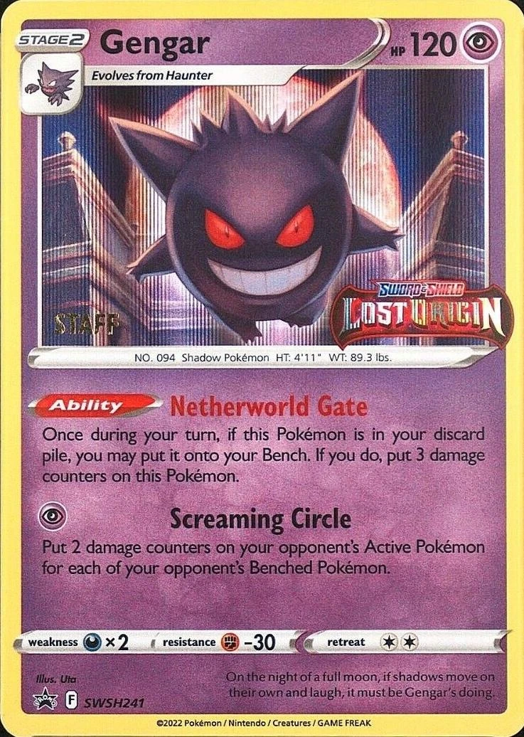 Gengar Prerelease Staff #SWSH241