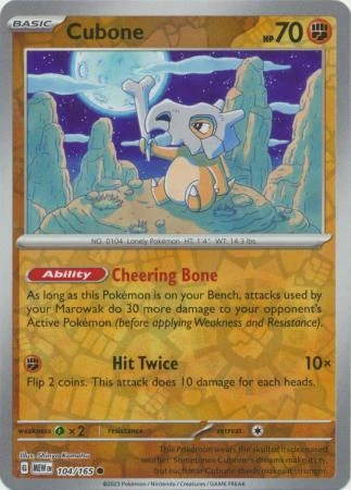 Cubone Reverse #104