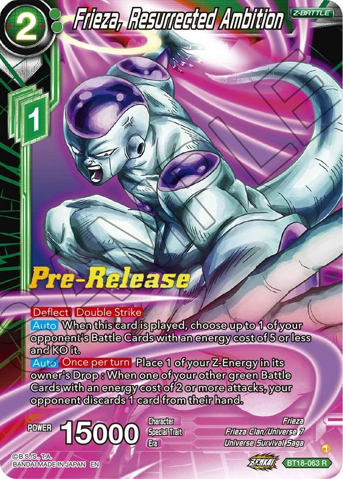 Frieza, Resurrected Ambition [Pre-Release] #BT18-063