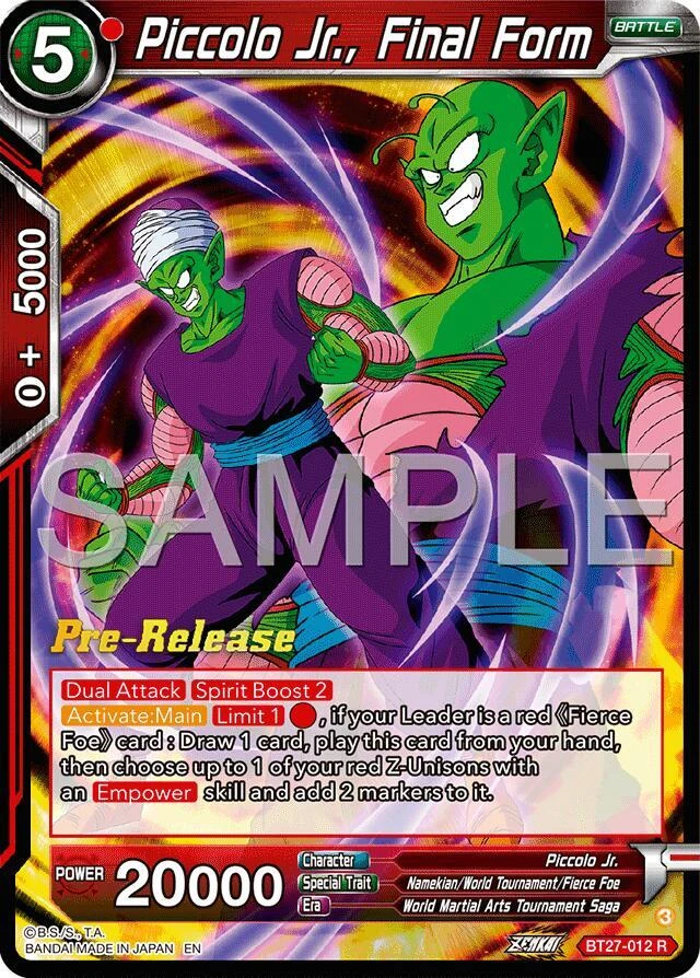 Piccolo Jr., Final Form [Pre-Release] #BT27-012