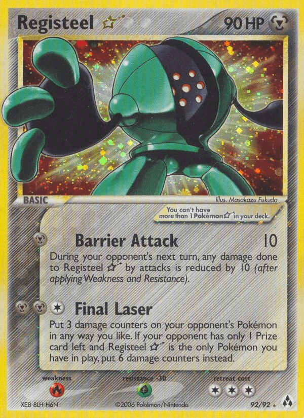 Registeel Gold Star #92